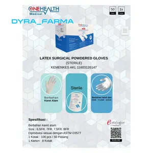 ONEHEALTH Sarung Tangan Steril 6,5 7 7,5 8 /Handscoon Steril Onehealth