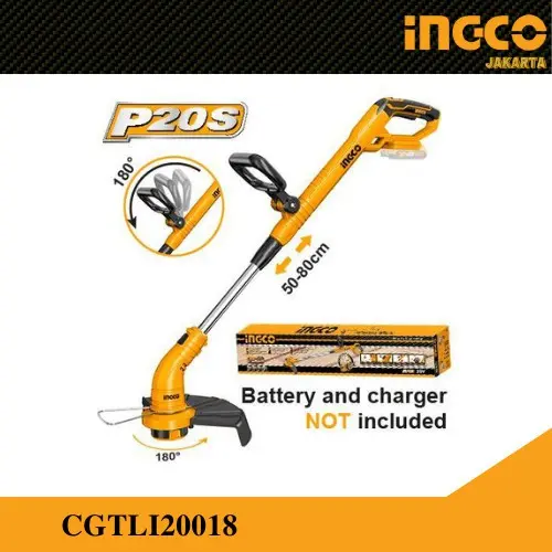 INGCO CGTLI20018 MESIN POTONG RUMPUT SENAR BATERAI CORDLESS GRASS TRIM