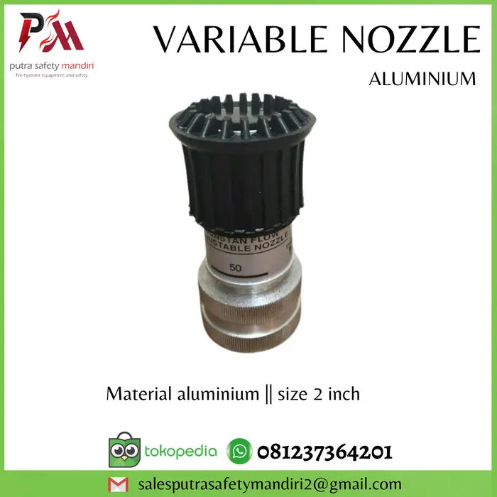 Gambar VARIABLE NOZZLE SPRAY PEMANCAR SELANG PEMADAM ALUMINIUM 1.5 2 2.5 INCH - 2,5 inch dari Putra safety mandiri 2 Kota Administrasi Jakarta Utara 5 Tokopedia