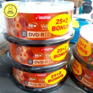 DVD-R 16X2HR IMATION/3M 25 PCS BONUS 2 ASLI