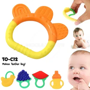Gigitan Bayi Silikon TO-C12 Teether Buah Mainan Gigitan Bayi Silicone