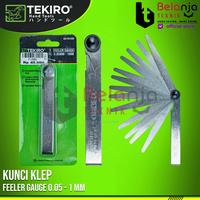 Gambar Tekiro Kunci Klep Feeler Gauge 0.05 - 1 MM 13 Blade Fuller Alat Ukur Celah Kualitas Tinggi untuk Valve Clearance dari Belanja Teknik Kota Bogor 1 Tokopedia