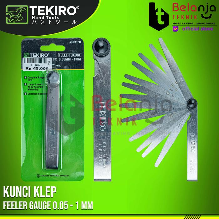 Gambar Tekiro Kunci Klep Feeler Gauge 0.05 - 1 MM 13 Blade Fuller Alat Ukur Celah Kualitas Tinggi untuk Valve Clearance dari Belanja Teknik Kota Bogor Tokopedia