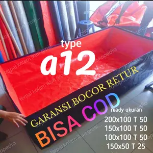 terpal kolam ikan 100x200x50 a12 tebal