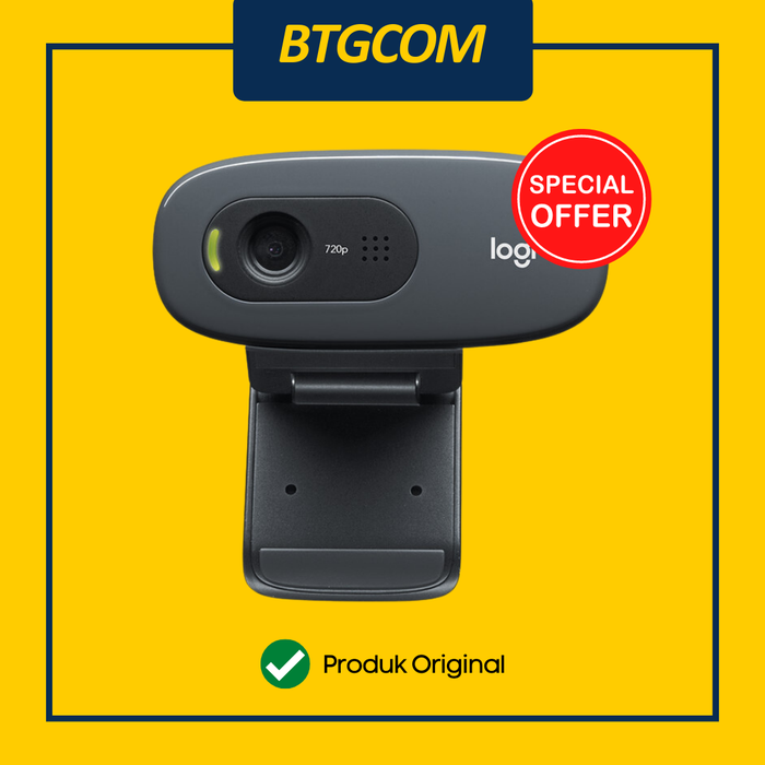 Gambar Logitech C270 HD 720P Webcam Camera+Mic / C 270 720 P dari btgcom Kota Denpasar Tokopedia