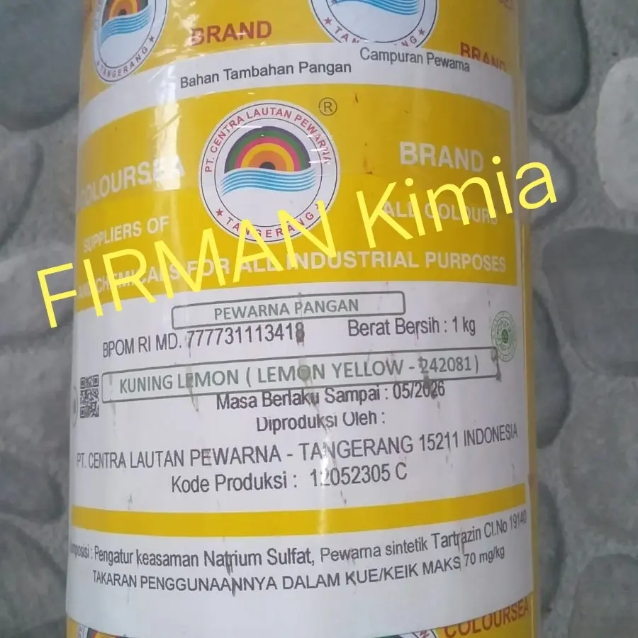 Pewarna makanan @1kg lemon yellow-242081 merek Coloursea