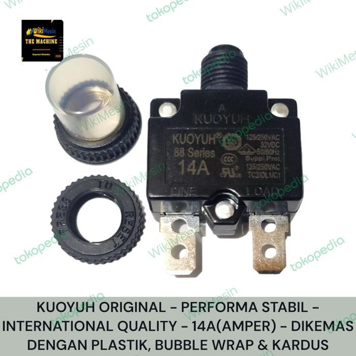 Gambar Overload Thermal Protector Circuit Breaker Kuoyuh 14A 88 Seri dari Overload Wikimesin Kab. Tangerang Tokopedia