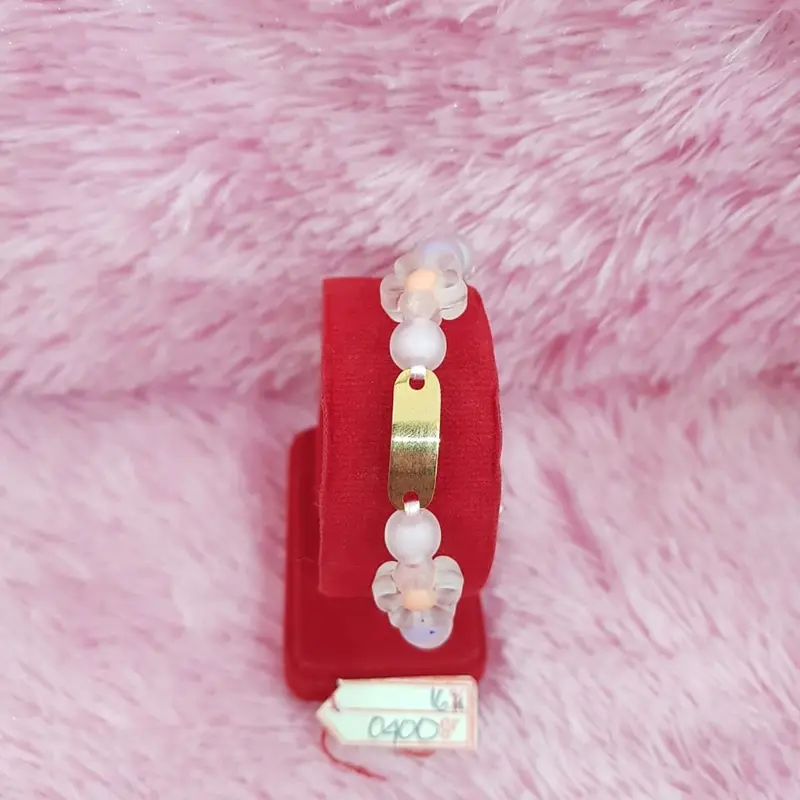 GL2231H397H Gelang serut candy variasi plat  emas kuning asli 0.400gr 0