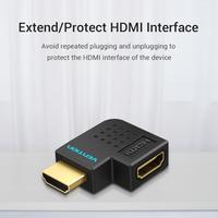 Gambar VENTION ADAPTER DISPLAY - HDMI Male to Female Gender Adapter 90 Degree - AIB Left dari Techno Computer Bali Kota Denpasar 4 Tokopedia