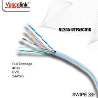 Gambar Kabel lan Copper Cat 5e / Kabel Lan Full Tembaga Cat 5e dari Vascolink Official Kota Administrasi Jakarta Barat 2 Tokopedia