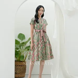Nuansa Batik Dress Batik Midi Bahan Katun Stretch