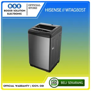 Mesin Cuci Top Loading Hijab Mode Hisense WTAG805T 8Kg 1 Tabung 8 Kg