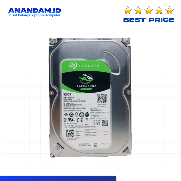 Gambar HDD Hardisk Internal SATA 3.5 Inch 500GB Refurbished Garansi dari ANANDAM.ID Kab. Sleman Tokopedia