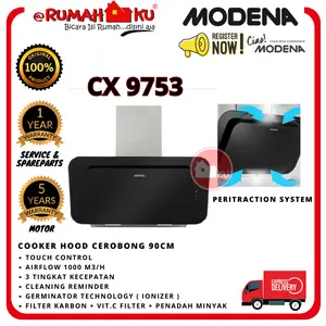 Modena Cooker Hood Chimney 90cm CX 9753 Peritraction