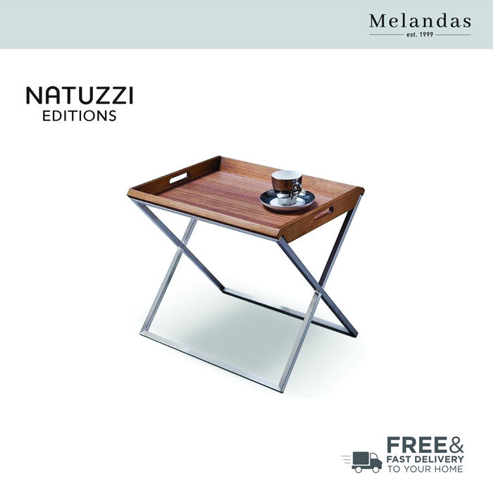 Gambar Natuzzi Editions Conversano Accent Table Nickel - Canaleto Walnut dari La-Z-Boy Indonesia Kota Tangerang 5 Tokopedia