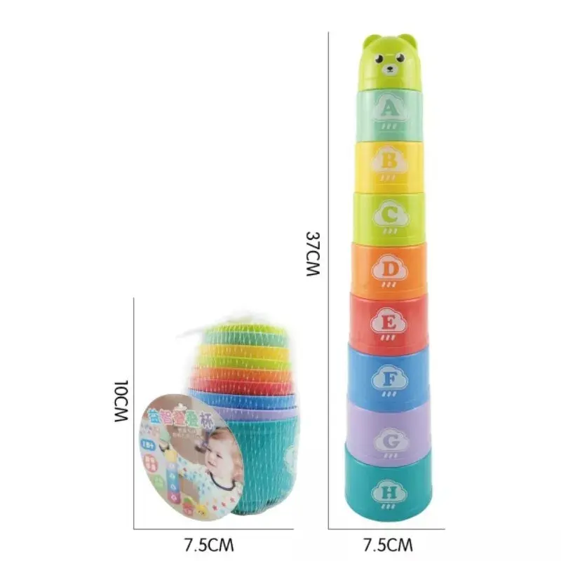 (11BOX = 1KG) MAINAN ANAK STACKING CUPS PB 028 GELAS SUSUN CUP TOWER