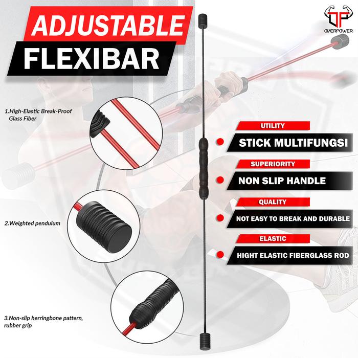 Gambar Flexi Bar Adjustable Bodymaster |Tongkat Gym |Melatih otot |Fitness dari Ototpro Surabaya Kota Surabaya Tokopedia