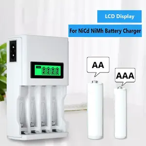 Super Quick Charger Cas Baterai Batre 4 Slot LCD Display AA AAA LBX