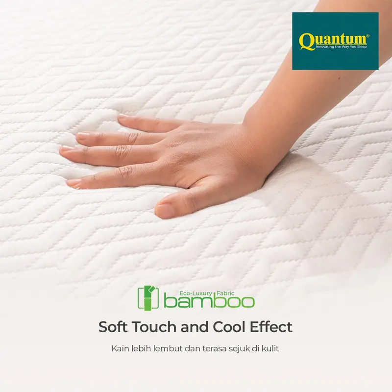 Quantum Mattress Topper Greentea Latex Tebal 5 cm - Pelindung Kasur 3