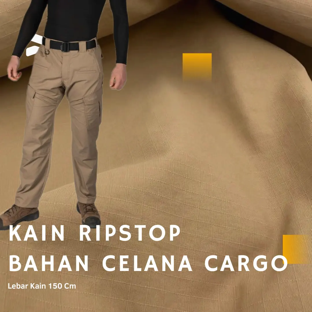 Bahan Kain Ripstop / Ribstok Kain Katun Ripstop