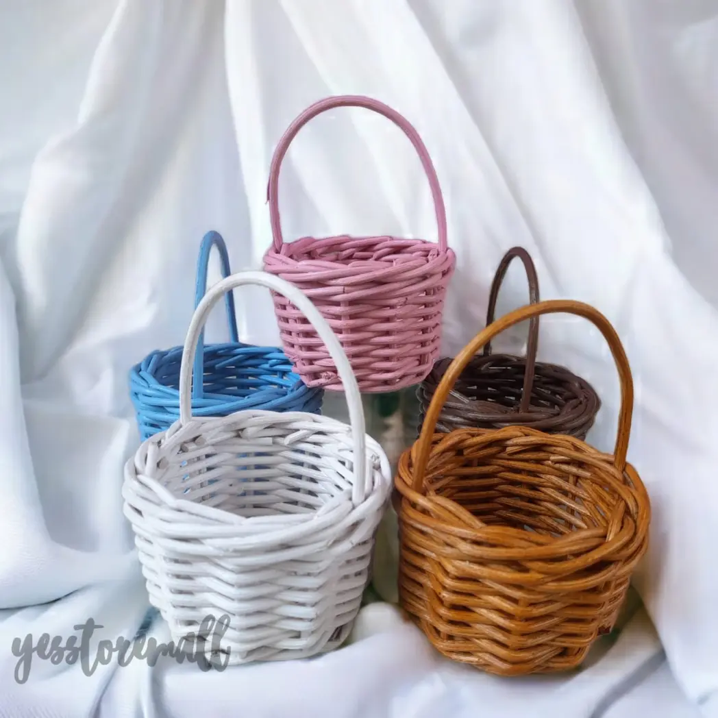 KERANJANG ROTAN MINI SOVENIR TELUR PARCEL 8,5X6 CM