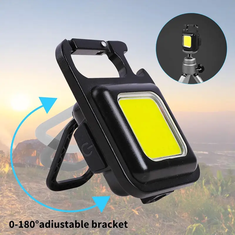 Senter Lampu Mini LED Keychain Magnetic COB Gantungan Kunci Camping 1