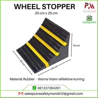 Gambar KARET PENGGANJAL RODA BAN TRUK RUBBER WHEEL STOPPER 25 x 25 CM dari Putra safety mandiri 2 Kota Administrasi Jakarta Utara 1 Tokopedia