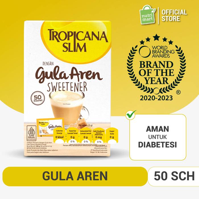 Gambar Tropicana Slim Sweetener Gula Aren (50 Sch) dari Nutrimart Store Kota Administrasi Jakarta Utara Tokopedia