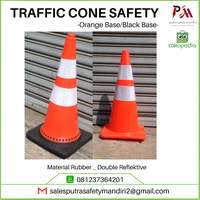 Gambar SAFETY TRAFFIC CONE RUBBER PEMBATAS JALAN KERUCUT TINGGI 70 75 CM dari Putra safety mandiri 2 Kota Administrasi Jakarta Utara 1 Tokopedia