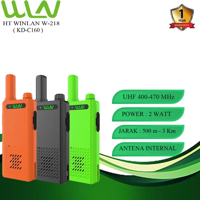 HANDY TALKY WLN W-218 (KD-C160) UHF ISI 1PCS & AKSESSORIS 0