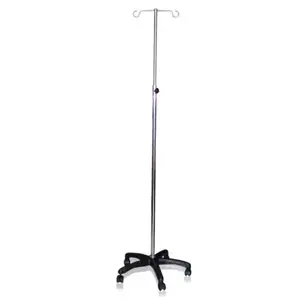 KM - INFUSION STAND STAINLESS 5 KAKI PLASTIK TIANG INFUS STAINLESS