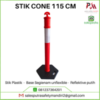Gambar STIK CONE SAFETY PEMBATAS JALAN LALU LINTAS PLASTIK BASE RUBBER dari Putra safety mandiri 2 Kota Administrasi Jakarta Utara 3 Tokopedia
