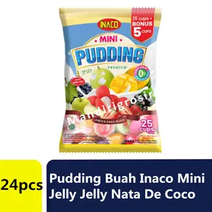 Aneka Rasa Pudding Buah* Inaco Mini Jelly* Jelly Nata De Coco* 24pcs