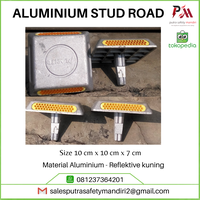 Gambar ALUMINIUM STUD  ROAD MARKA JALAN REFLEKTOR 2 SISI WARNA KUNING dari Putra safety mandiri 2 Kota Administrasi Jakarta Utara 1 Tokopedia