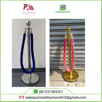 Gambar TIANG PEMBATAS ANTRIAN BANK TALI BELUDRU BARRIER STAND STAINLESS 90 CM dari Putra safety mandiri 2 Kota Administrasi Jakarta Utara 2 Tokopedia