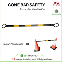 Gambar CONE BAR RETRACTABLE 1 METER REFLEKTIVE KUNING PENGHUBUNG TRAFFIC CONE dari Putra safety mandiri 2 Kota Administrasi Jakarta Utara 1 Tokopedia