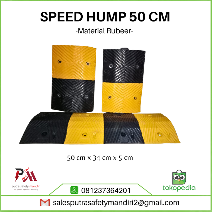 Gambar POLISI TIDUR KARET SPEED HUMP RUBBER 50 CM KESELAMATAN LALU LINTAS dari Putra safety mandiri 2 Kota Administrasi Jakarta Utara Tokopedia