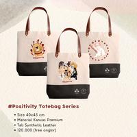 Gambar Totebag Two Tone #Positivity dari JAAN Domestic Shop Kab. Bogor 2 Tokopedia