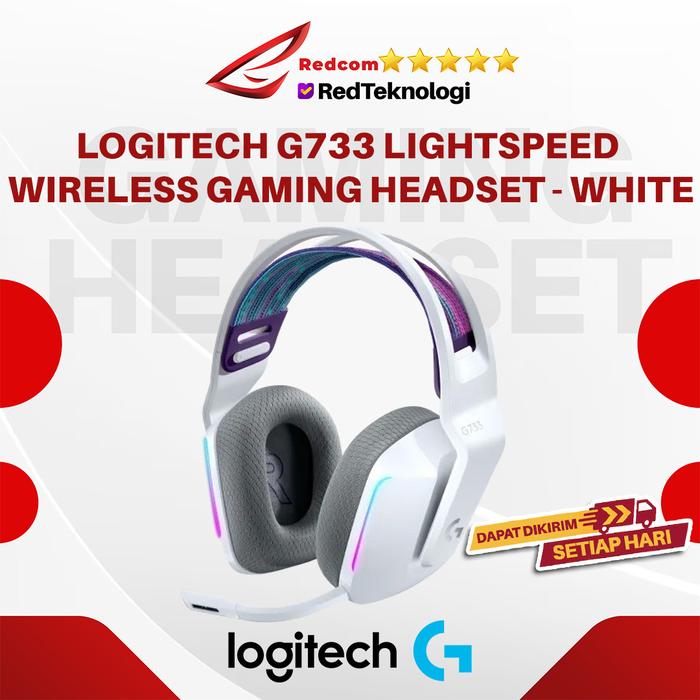 Gambar Logitech G733 LIGHTSPEED Wireless Gaming Headset - white dari RedTeknologi-Redcom Kota Administrasi Jakarta Barat Tokopedia