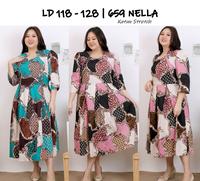 Gambar NELLA DRESS BATIK JUMBO XXL - XXXL MIDI DRESS BIGSIZE LD 130 BIG SIZE dari Pedkey Butik Kab. Bogor 1 Tokopedia