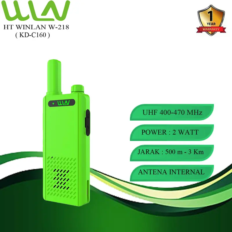 HANDY TALKY WLN W-218 (KD-C160) UHF ISI 1PCS & AKSESSORIS 2