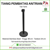 Gambar STANDING BARRIER PEMBATAS TIANG ANTRIAN PITA TARIK STAINLESS STEEL dari Putra safety mandiri 2 Kota Administrasi Jakarta Utara 3 Tokopedia