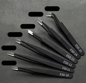 Pinset Tweezer Bengkok Lurus Lancip