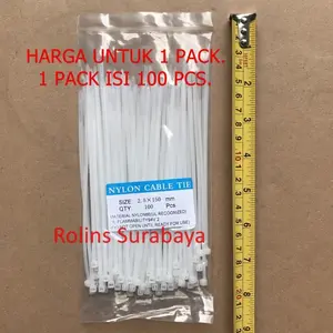 Kabel Ties Cable Tie 3.6 x 150mm (15cm) 150 Kualitas baik -15 cm Putih