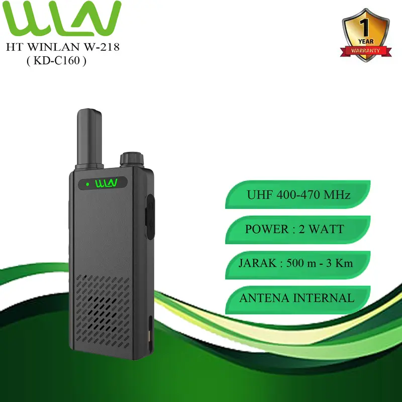HANDY TALKY WLN W-218 (KD-C160) UHF ISI 1PCS & AKSESSORIS 1