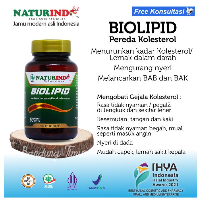 Gambar Obat Herbal Kolesterol Penurun lemak Darah Naturindo BIOLIPID dari Jamu Modern Naturindo Kab. Bandung Tokopedia