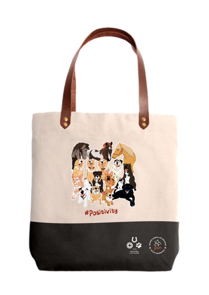Gambar Totebag Two Tone #Positivity dari JAAN Domestic Shop Kab. Bogor 3 Tokopedia