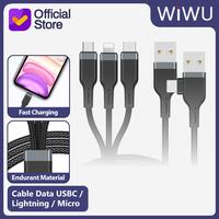 Gambar Cable Data WiWU USB C/Lightning/Micro/Braided Fast Charging 3.1A - 2m - Black, C to Lightning dari WiWU Official Kota Bekasi 1 Tokopedia