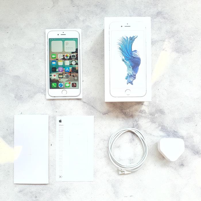 Jual Apple iPhone 6s 64gb Silver Second Muluss Fullset Sudah iOS