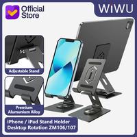 Gambar Phone Stand WiWU ZM106/107 Desktop Rotation Mobile Phone iPad Holder - ZM107 - Silver dari WiWU Official Kota Bekasi 1 Tokopedia